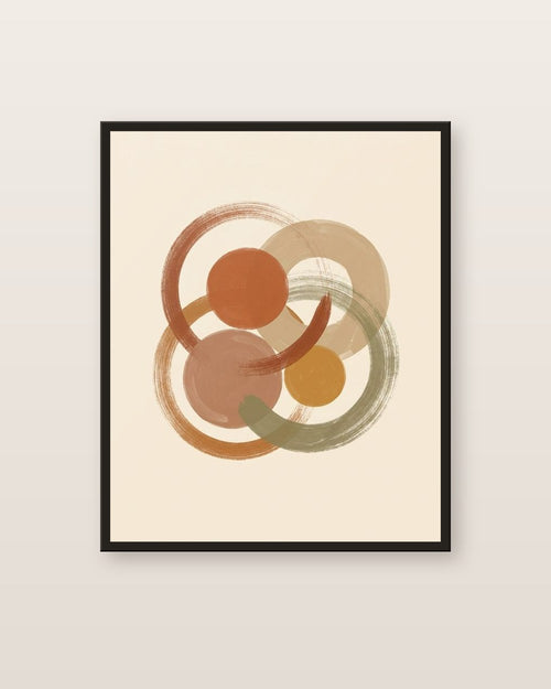 Cercles — affiche abstrait Lullae