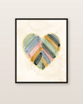 Cœur aquarelle — affiche enfance Lullae