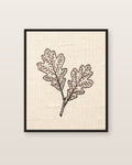 Feuilles brodées — affiche botanique Lullae