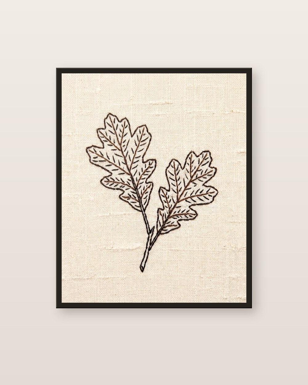 Feuilles brodées — affiche botanique Lullae