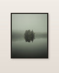 L’île sur le lac — affiche paysage Lullae
