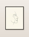 Visage au trait — affiche line art Lullae