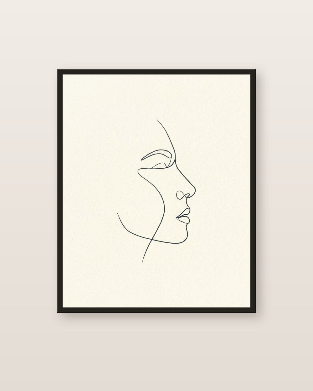 Visage au trait — affiche line art Lullae