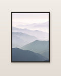Les montagnes bleues · panneau centre — affiche paysage Lullae