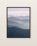 Les montagnes bleues · panneau gauche — affiche paysage Lullae