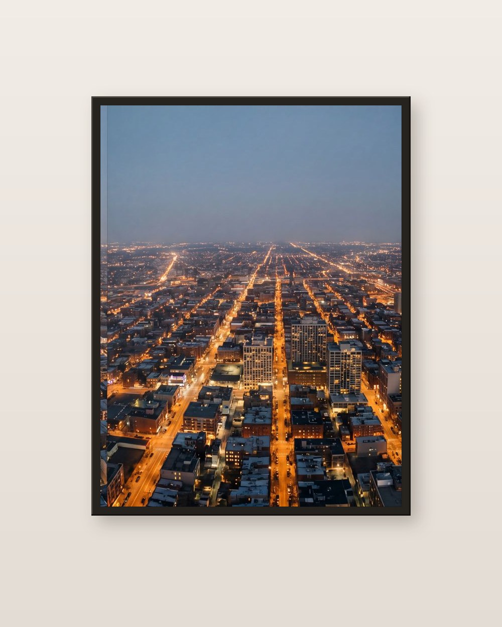 La ville vue du ciel · panneau droite — affiche paysage Lullae