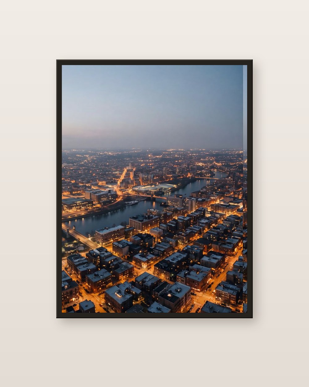 La ville vue du ciel · panneau gauche — affiche paysage Lullae