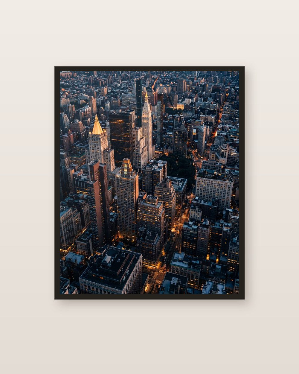 Ville de nuit — affiche paysage Lullae